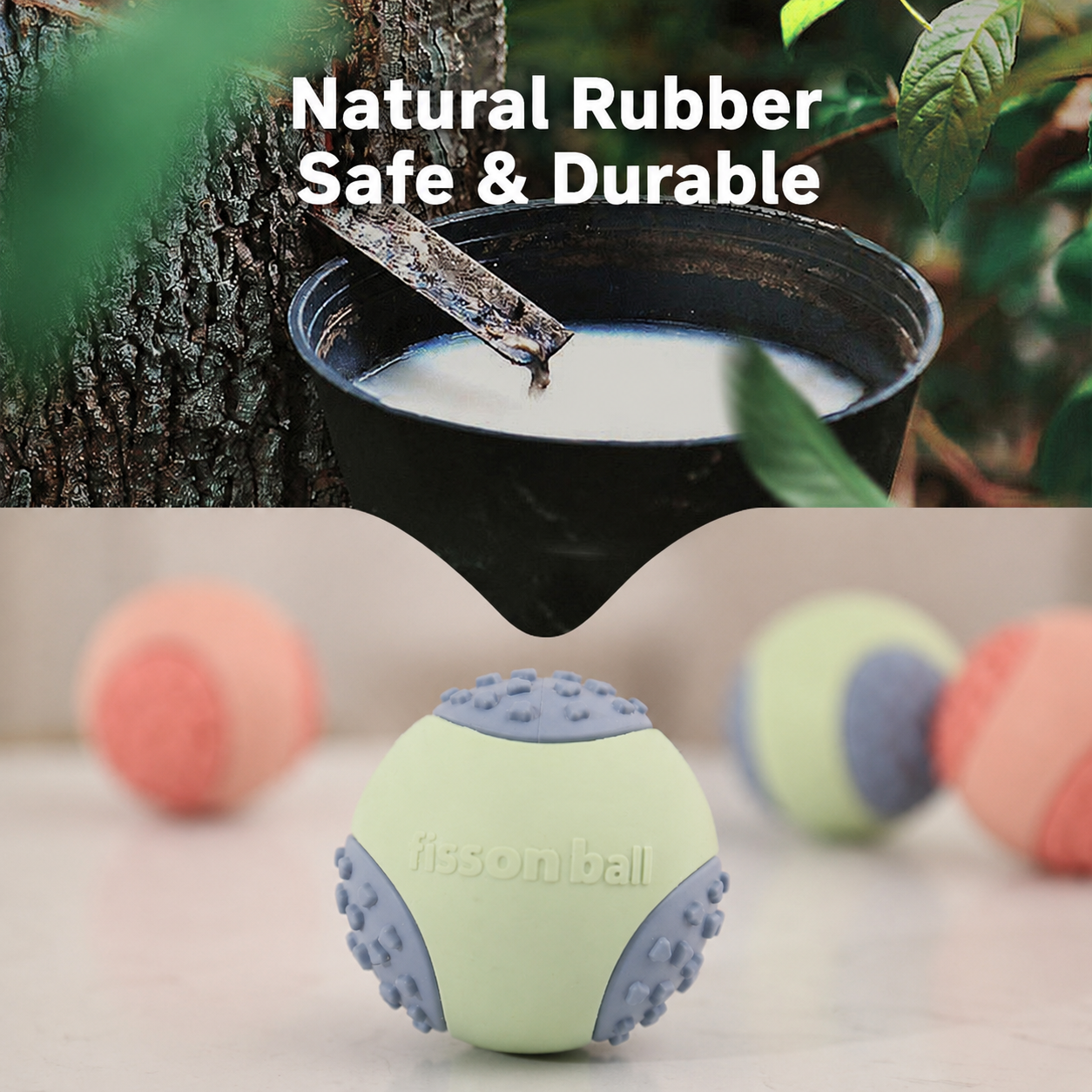 Durable, Squeaky Rubber Chew Ball