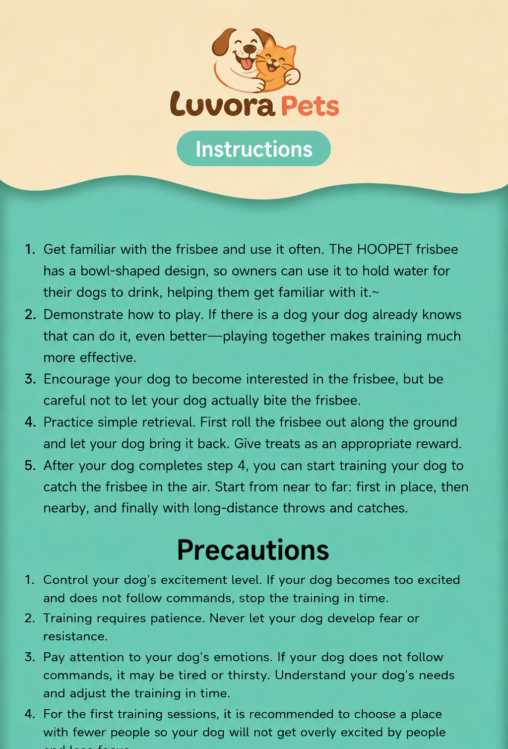Pet frisbee
