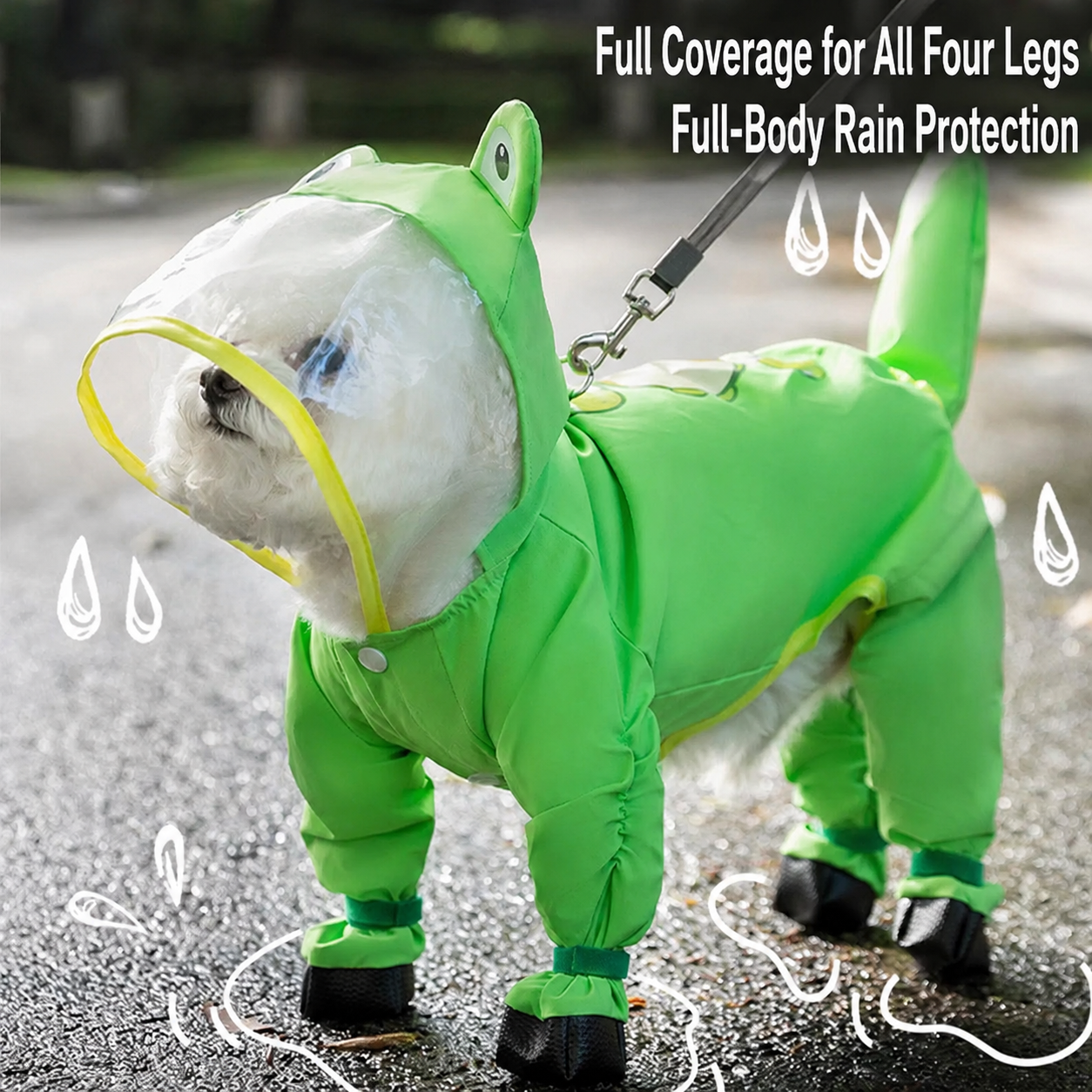 Full-Coverage Waterproof Pet Raincoat